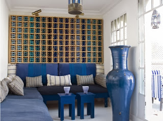 Salas en azul y blanco - Decoración de salas con estilo