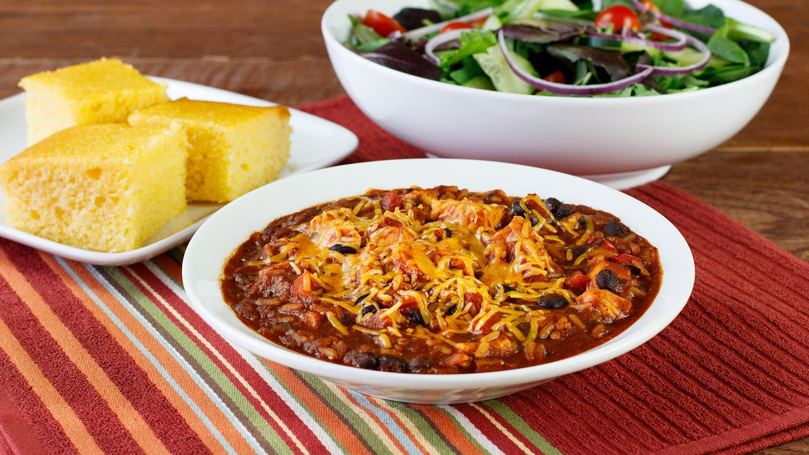 GOOD FOODIE Cheesey Chicken Black Bean And Rice Chilli