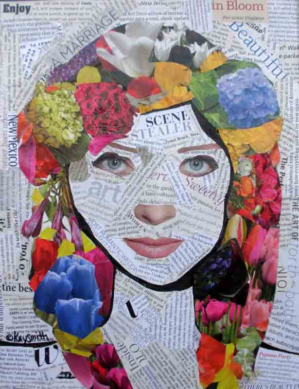 She Wore Flowers in Her Hair collage
