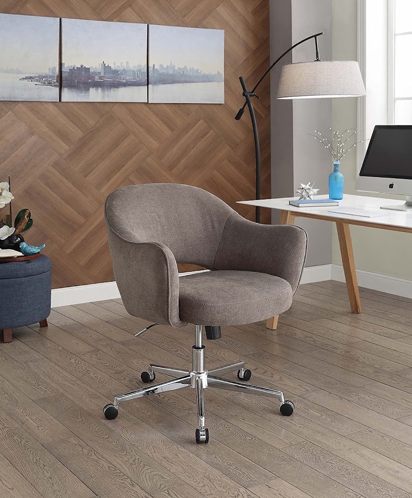 cloth-coloured-with-swivel-function-cute-desk-chairs