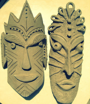 Handmade Ceramic Tribal Mask