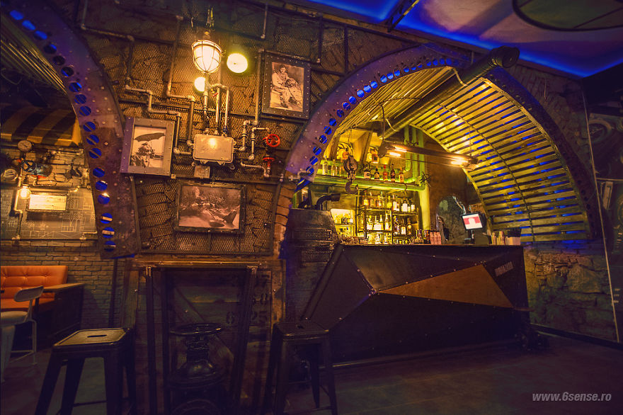 Steampunk Submarine - Themed Pub In Romania