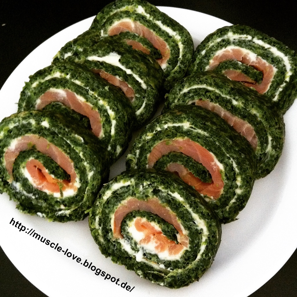 Muscle Love: Rezept # 16 -Spinat Lachs Rolle-