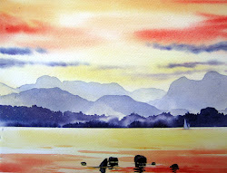 beginners painting easy paintings simple watercolor landscape acrylic watercolours sunset watercolors paint jane beginner water windermere projects beginning painted total