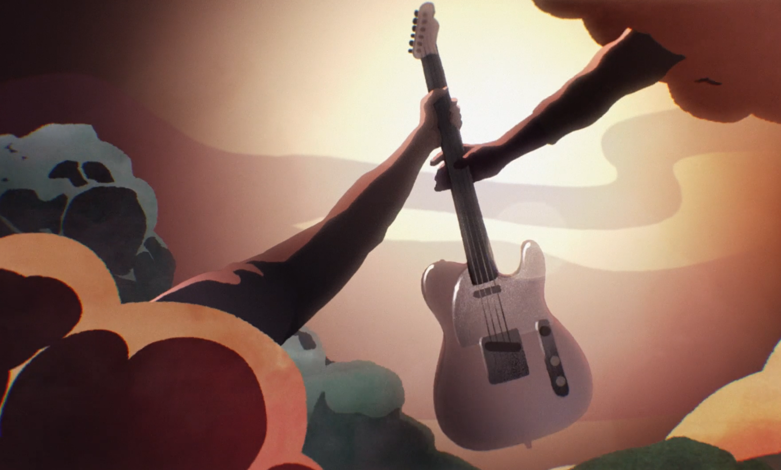 Die Legende von Jimmy Pages Fender Telecaster als Animationsclip |  Led Zeppelin Musikgeschichte 