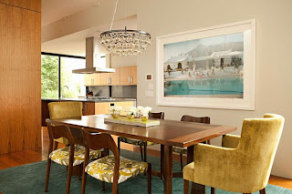 meja+makan+nuansa+kuning+dan+coklat Kombinasi Warna Interior Untuk Rumah Modern