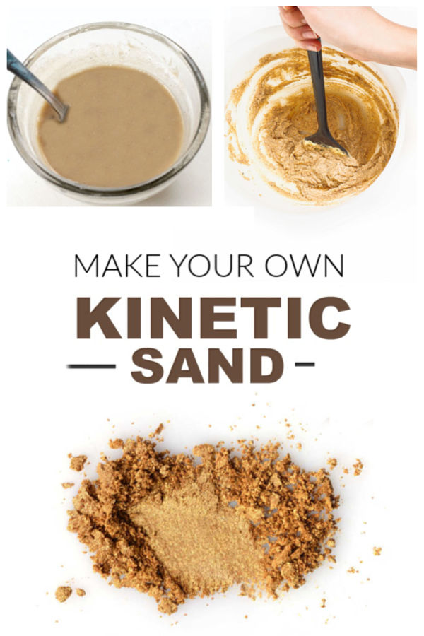 DIY KINETIC SAND (Only 3 ingredients!!) #kineticsand #kineticsanddiy #howtomakekineticsand #recipeforkids #recipeforkineticsand #growingajeweledrose 