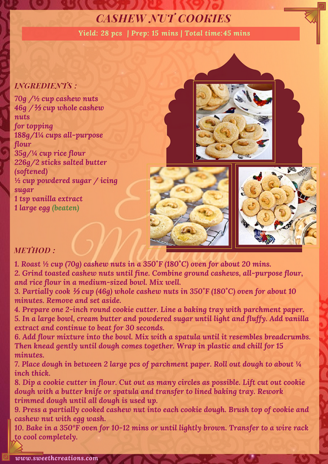 CASHEW NUT COOKIES RECIPE