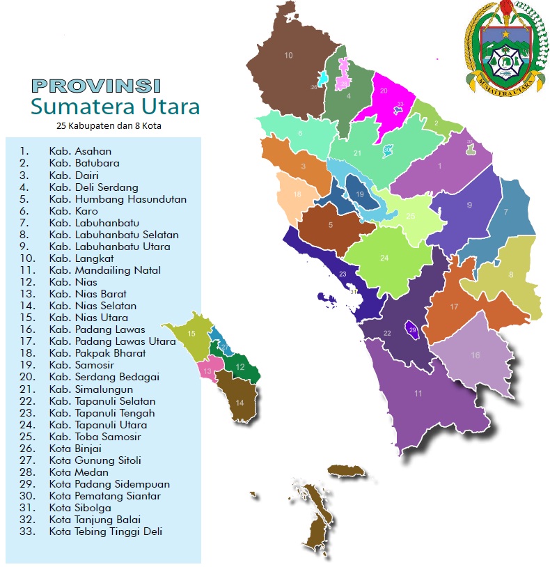  Peta  Sumatera  Utara  Lengkap Beserta Keterangan dan Gambarnya