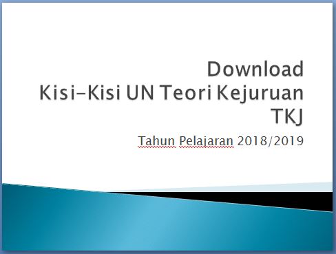 Download Kisi Kisi Ujian Teori Kejuruan Tkj Produktif Tkj