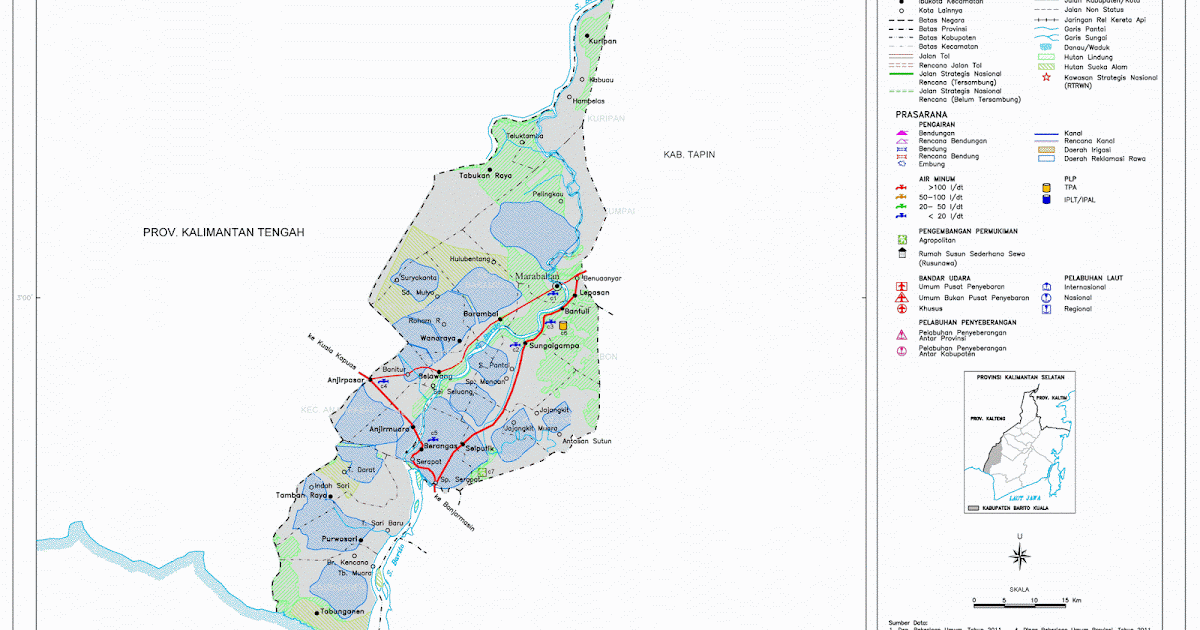 Peta Kabupaten Barito Kuala