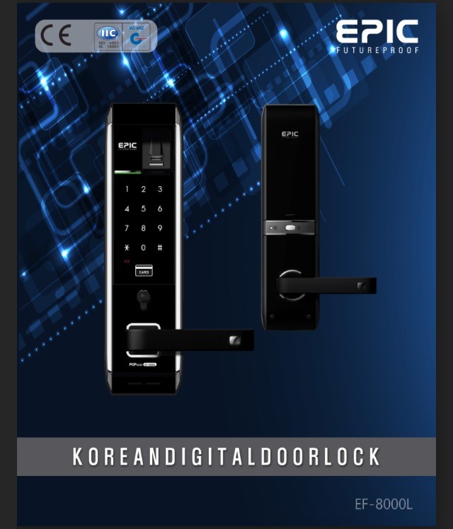 Epic Digital Door Locks Ef 8000l User Manual