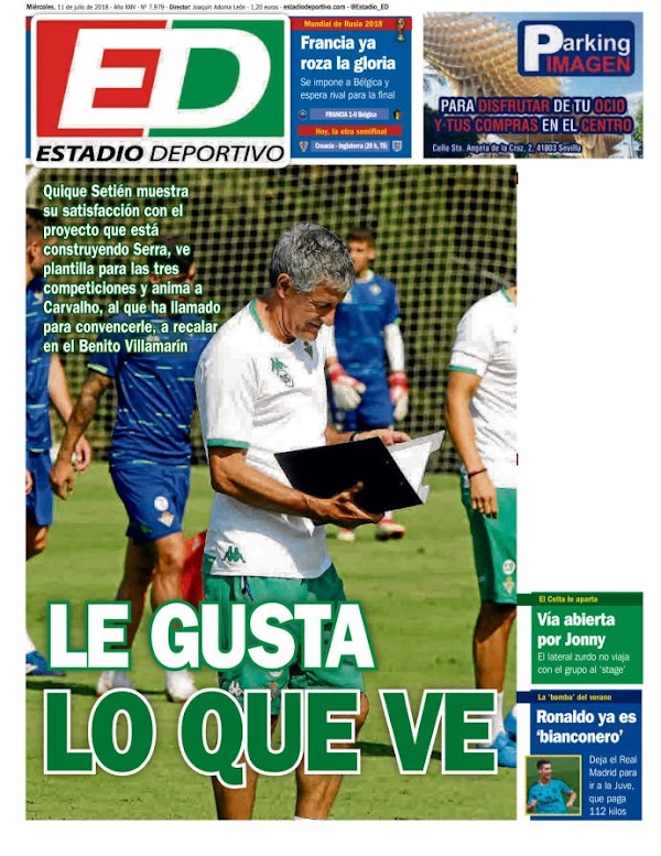 Betis, Estadio Deportivo: "Le gusta lo que ve"