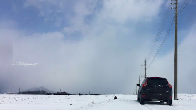 群馬県　昭和村　雪景色　volvo xc60