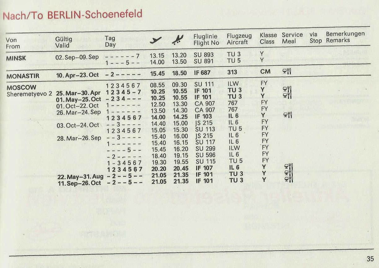 Airline memorabilia: Interflug (1990)