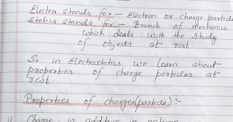 Students Corner 1112: Electrostatics