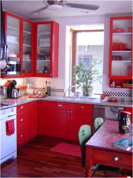 Ideas de cocinas en color rojo y blanco - Colores en Casa