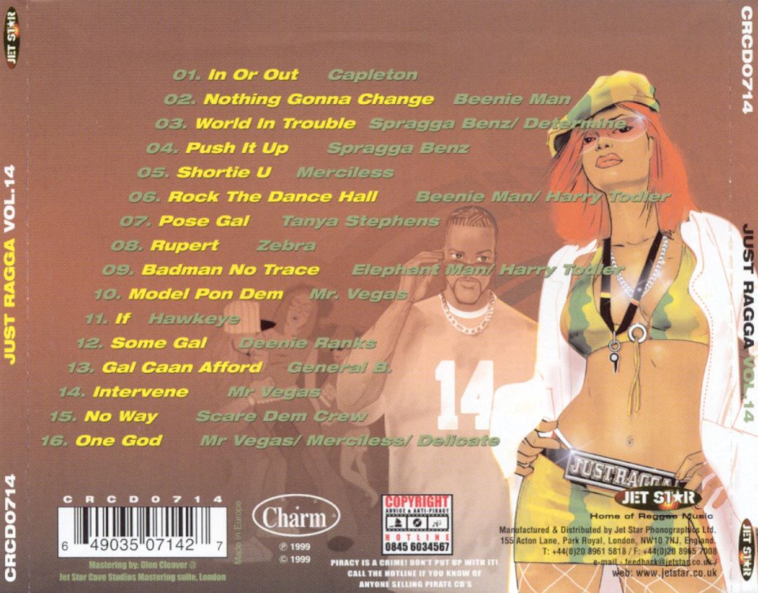 VA - Just Ragga - Vol. 14 - (CD-1999) VERSO