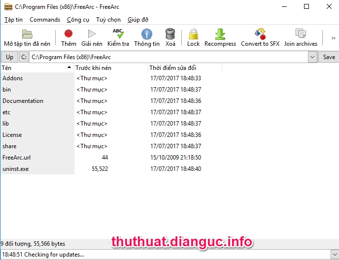 Download FreeArc 0.666 – Giảm dung lượng file dữ liệu