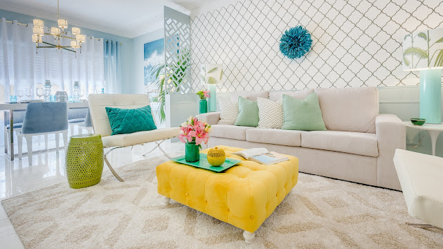 Antes e Depois na sala de estar e jantar. Blog Achados de Decoração