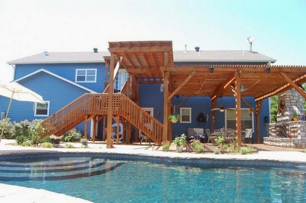 A pergola poolside design
