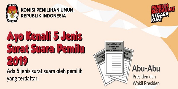 warna Surat Suara di Pemilu 2019 beserta cara Menyoblos