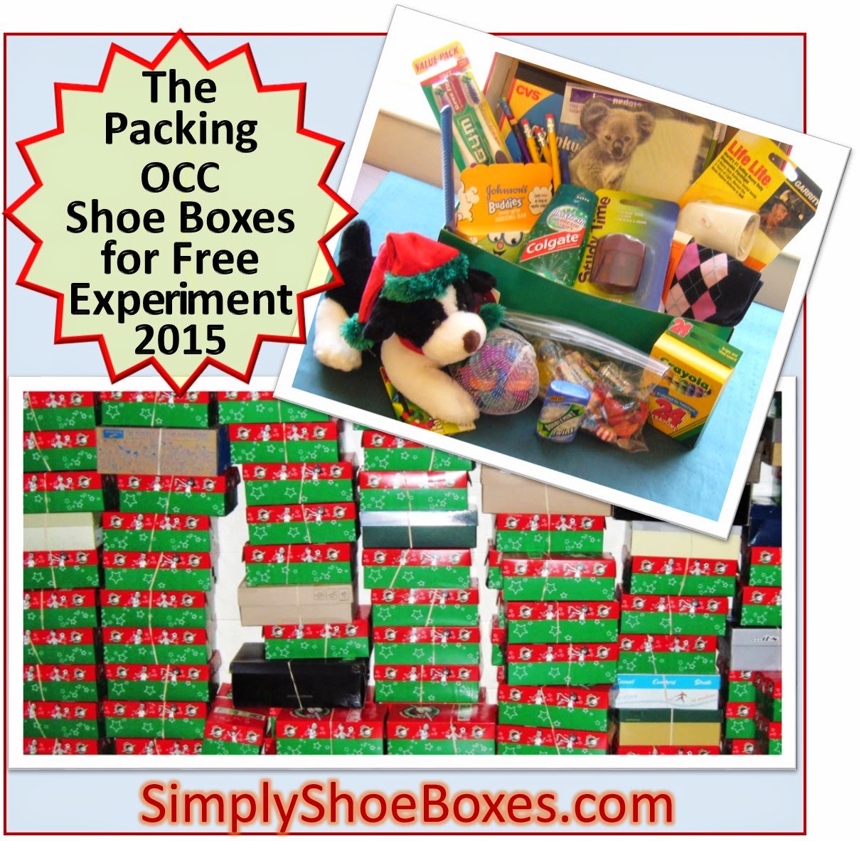 Packing OCC Shoe Boxes for Free Experiment 2015