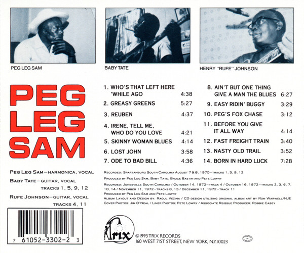 les sensass sillons Peg Leg Sam Medicine Show Man (1973 rééd. 1993)