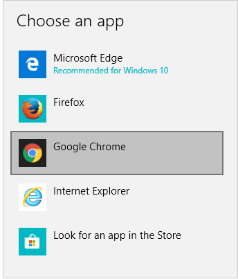 make google chrome your default browser in Windows 10