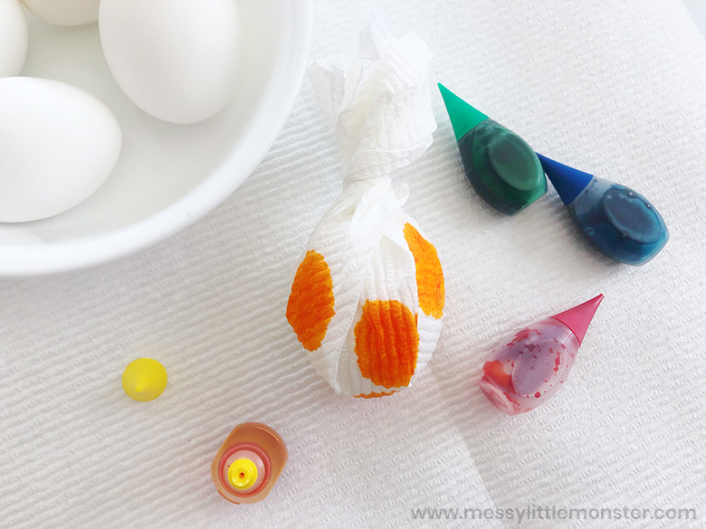Easy Tie Dye Easter eggs