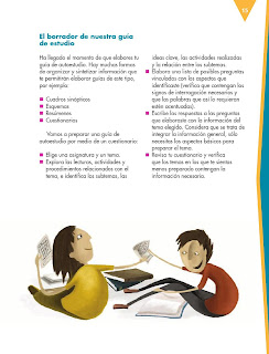 Apoyo Primaria Español 6to Grado Bloque I lección 1 Elaborar guías de autoestudio para la resolución de exámenes 