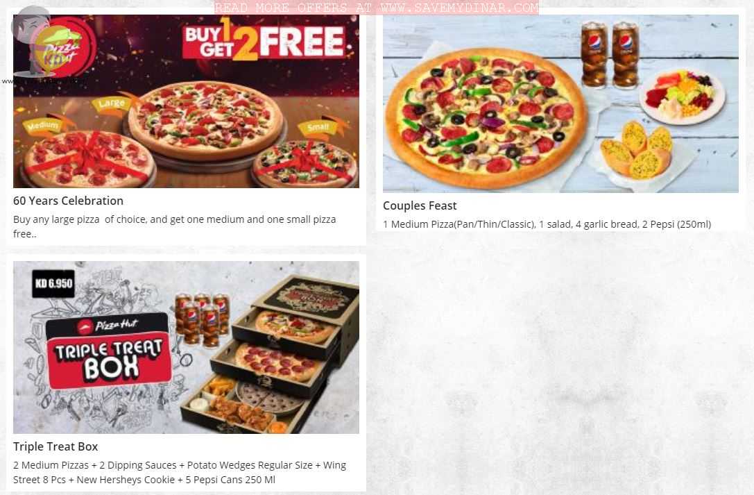 Pizza Hut Kuwait Online Exclusive Deals SaveMyDinar Offers, Deals
