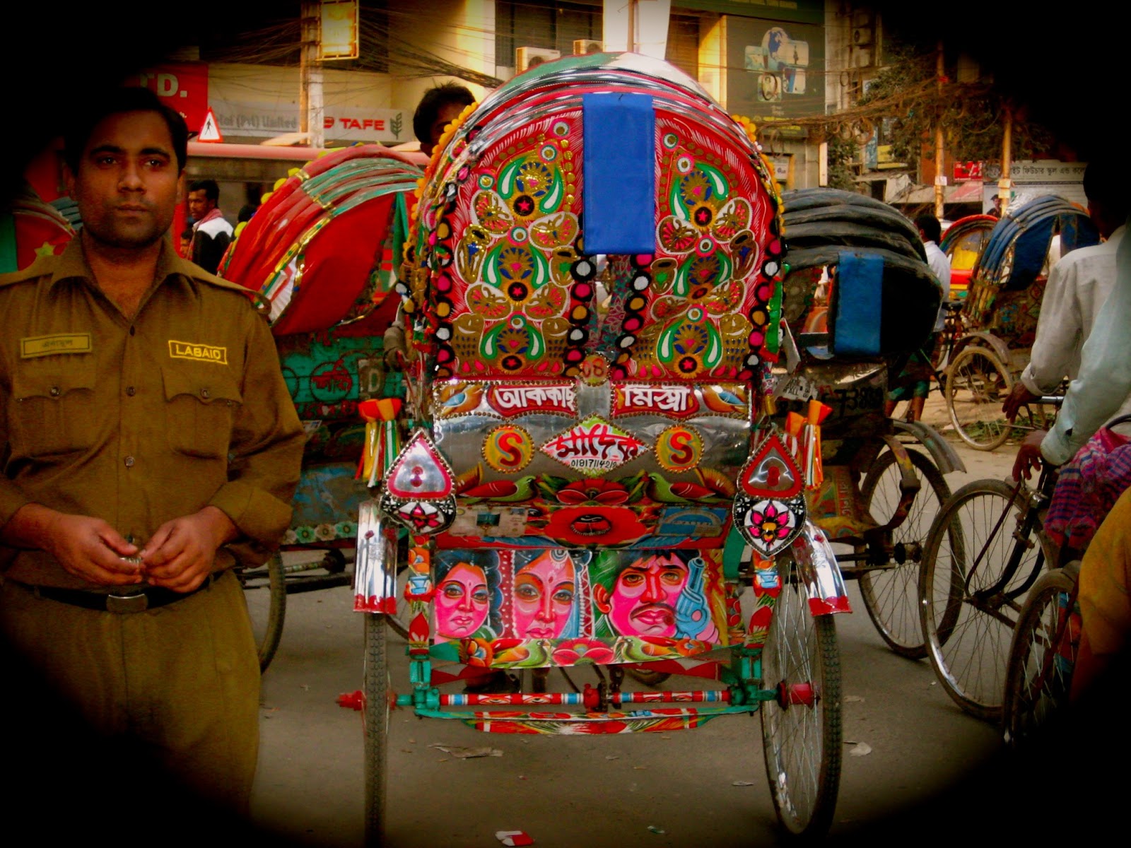 Everchanging, Fascinating Dhaka Rickshaws and their Art, in bright and beautiful colours....