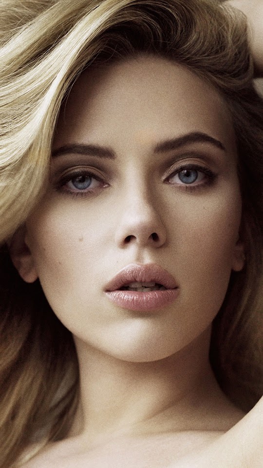 Scarlett Johansson Blonde Blue Eyes  Galaxy Note HD Wallpaper