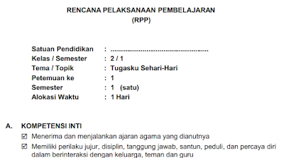  RPP merupakan salah satu perangkat wajib yang harus dimiliki setiap Guru RPP Kelas 2 Tema 3 Tugasku Sehari Hari