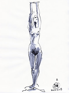 2 Minute sketch of nude by David Meldrum