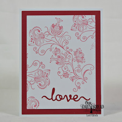 ODBD Stamps: Seeds of Today, Custom Dies: Love Script, Pierced Rectangles