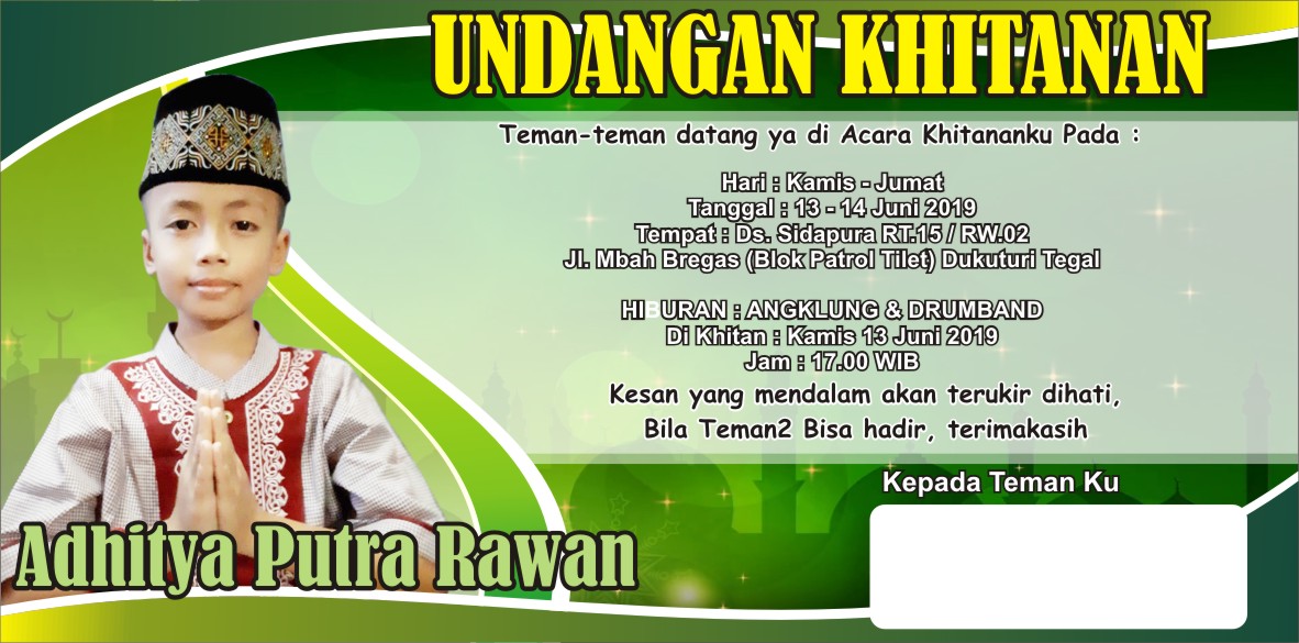 Contoh Undangan Satu Warna Untuk Cetak Mesin Ofset