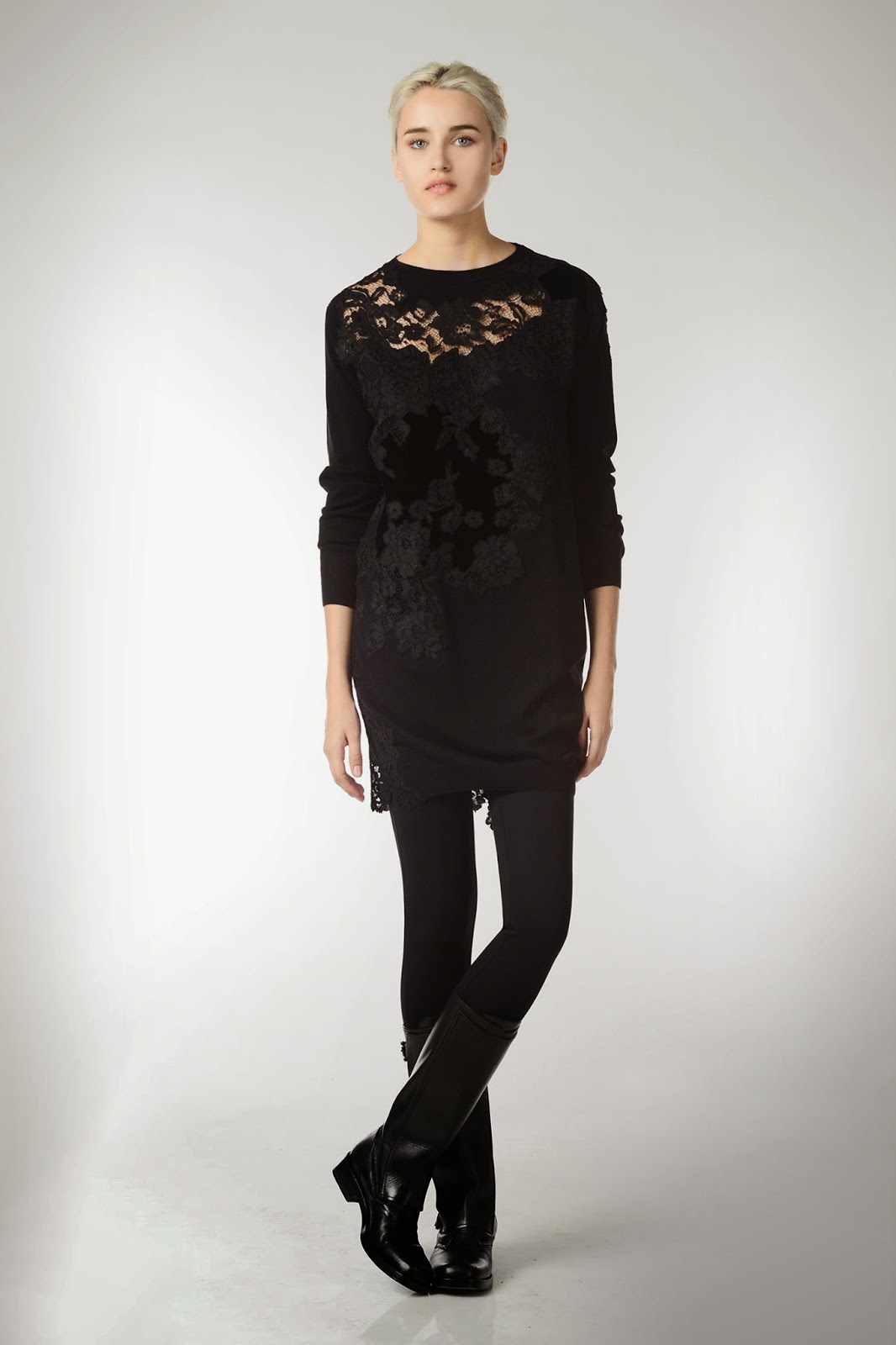 Les Jardins de Bagatelle: BLACK LACE DRESS by ERMANNO SCERVINO.