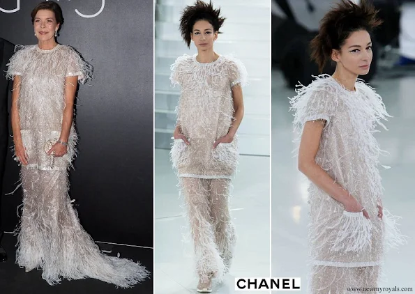  Princess Caroline of Hanover wore a dress from Spring Summer 2014 Haute Couture collection of Chanel