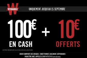 Nouveaux membres =10€ + 1er pari remboursé si perdant max 100€