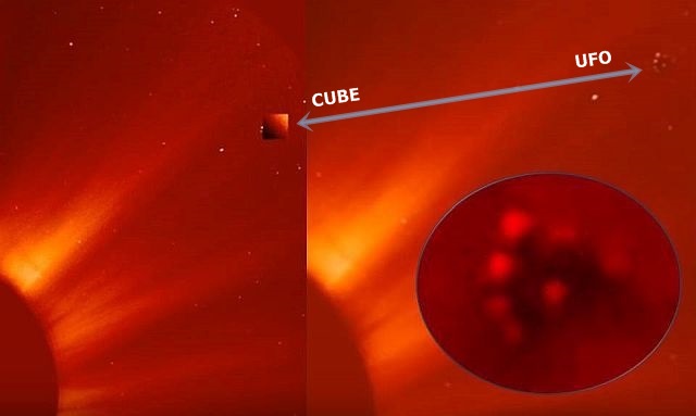 UFO News ~ Solar Blast Illuminates UFOs Near the Sun plus MORE Cube%2BUFO%2BSun%2BNASA%2BLASCO%2BC2