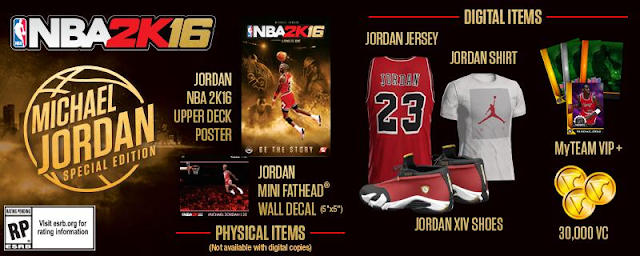 NBA 2K16 Michael Jordan Special Edition Items