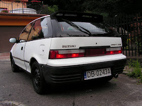 Suzuki Swift MK3, 1.3 GS, staryjaponiec, tył, biały