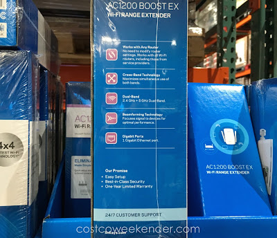 Costco 1055163 - Linksys AC1200 Boost EX Wi-Fi Range Extender - Boost wifi range for better coverage and increased signal strength