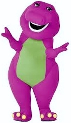 Barney dinosaur purple friendly children PBS educational tv singing love