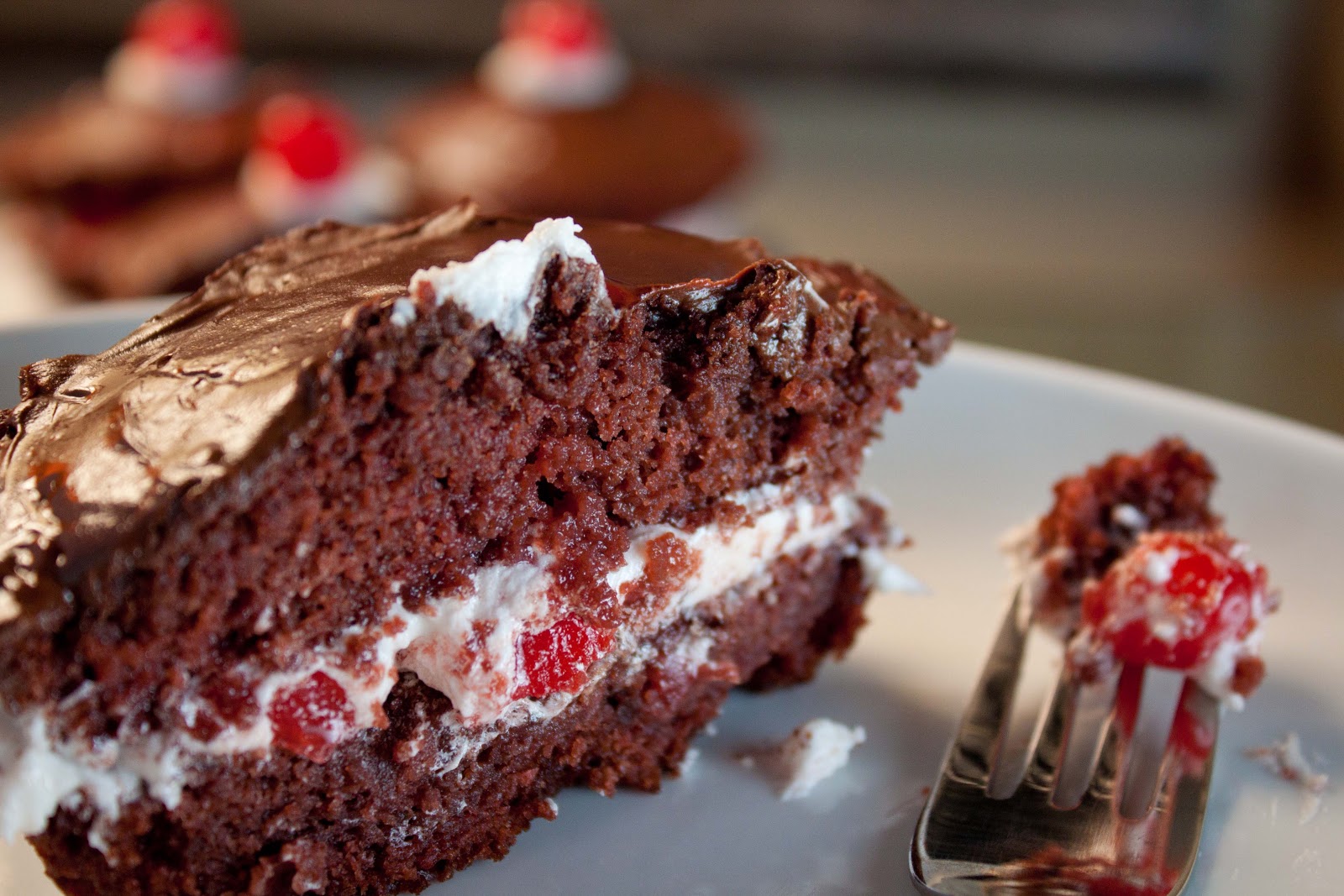 Fat and Happy Blog: Chocolate Covered Cherry Cake