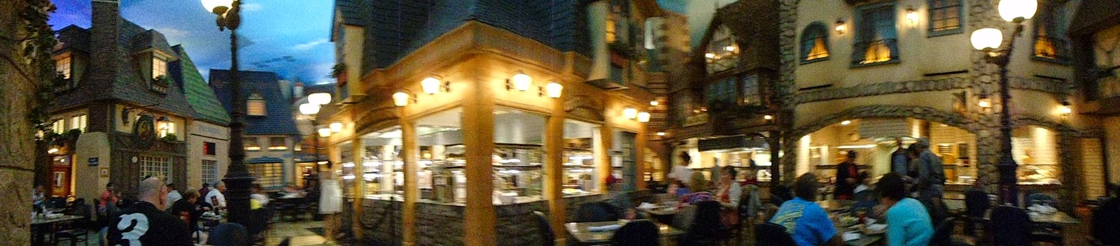A panoramic picture of Le Village in the Paris Hotel