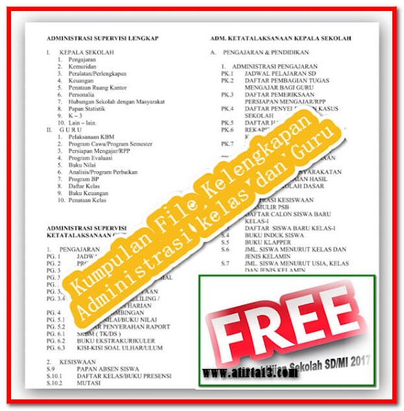Download Format Manajemen Kelas & Guru Lengkap Tahun 2017/2018