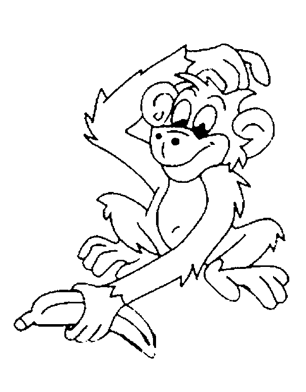 Tranh tô màu con khỉ 7